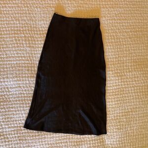 Black Satin Skirt